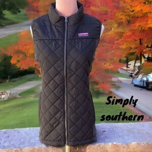 SIMPLY SOUTHERN NWT PUFFER VEST JACKET COAT BLACK MEDIUM SLEEVELESS